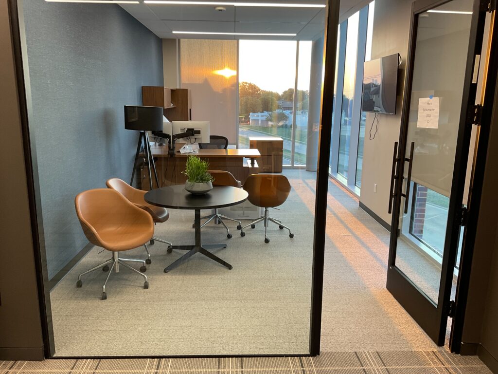 Interior view of office in The Birchman Office Building in Fort Worth