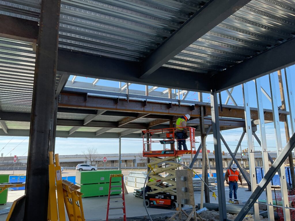 Exterior photo of construction on The Birchman Office Building in Fort Worth, Texas