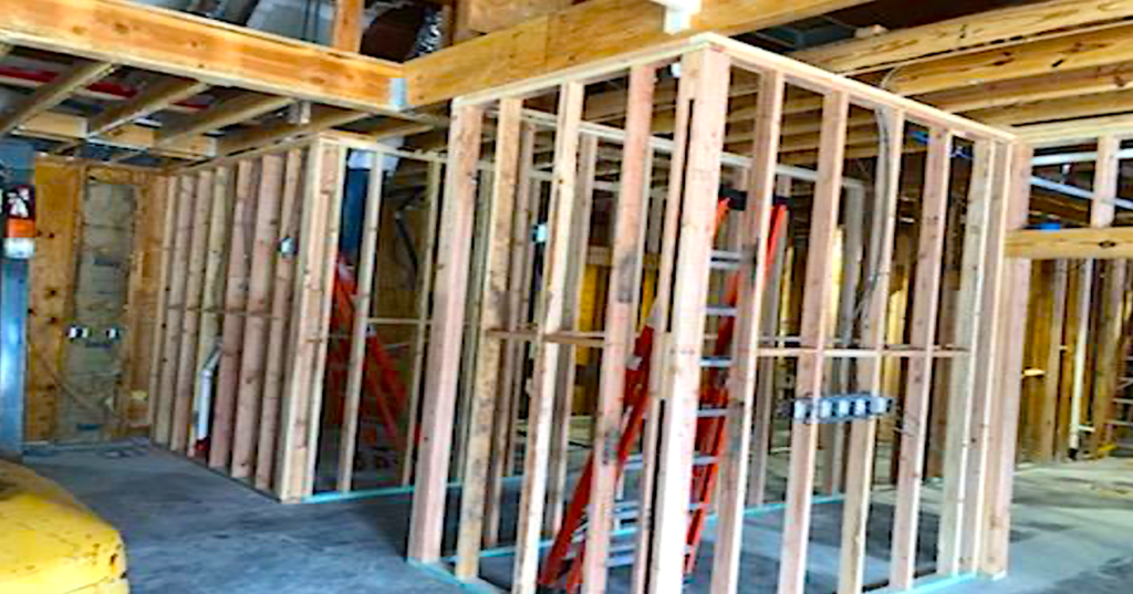 Framing for the Kitchen at Dave's Hot Chicken