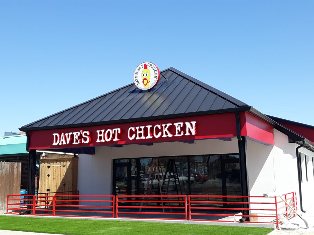 Exterior view of Dave's Hot Chicken at TCU