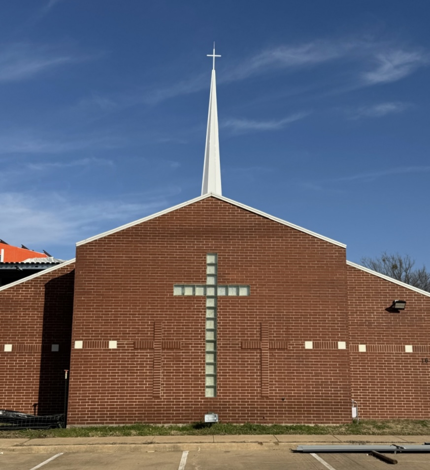 New steeple at Emmanuel Chin Baptist Church in Lewisville, Texas