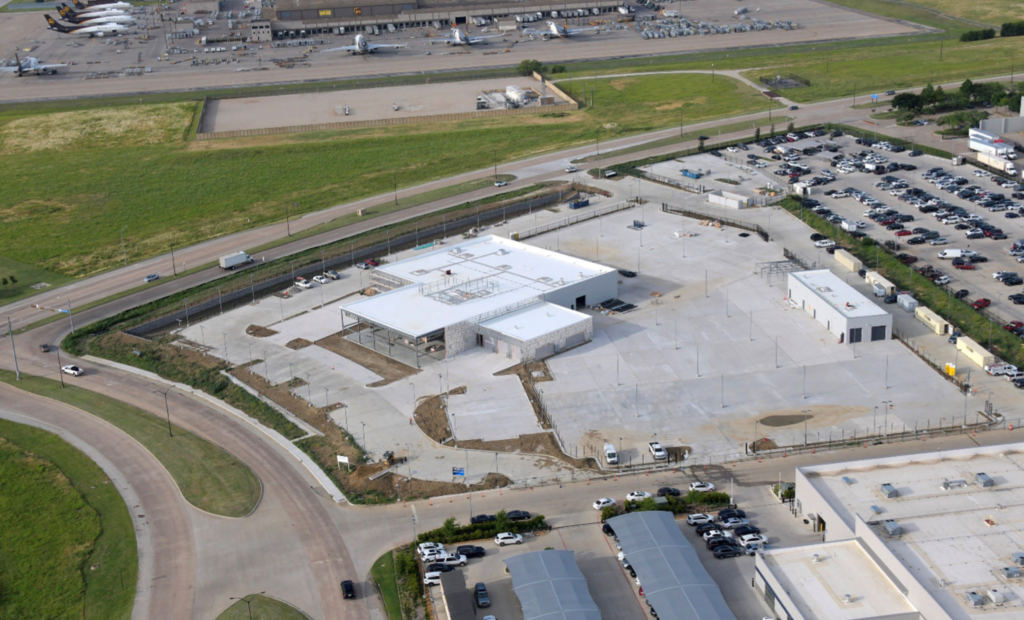 Aerial view of Grubbs Volvo in Grapevine, Texas