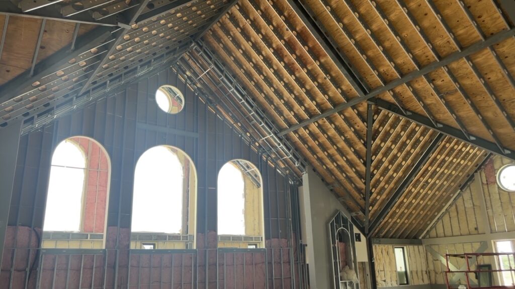 Interior view of Holy Family Church in Fort Worth, Texas 