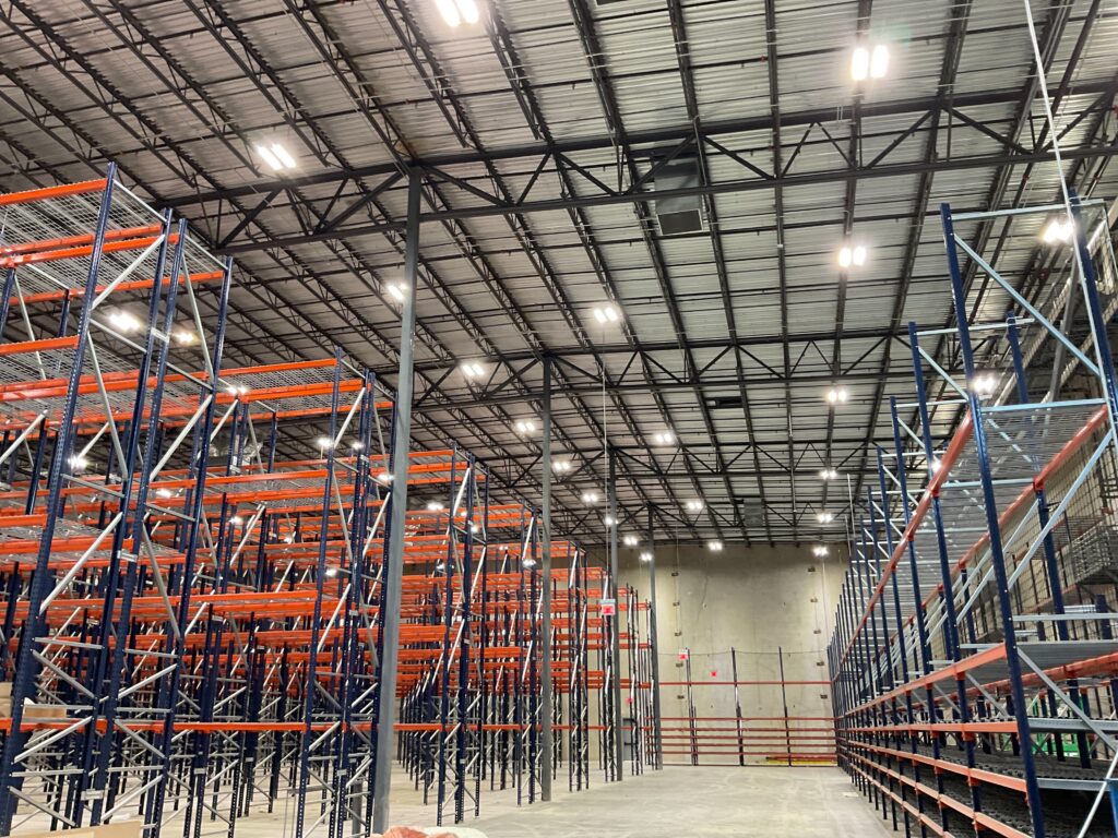 Interior view of new warehouse for Penguin Patch in Keller, Texas