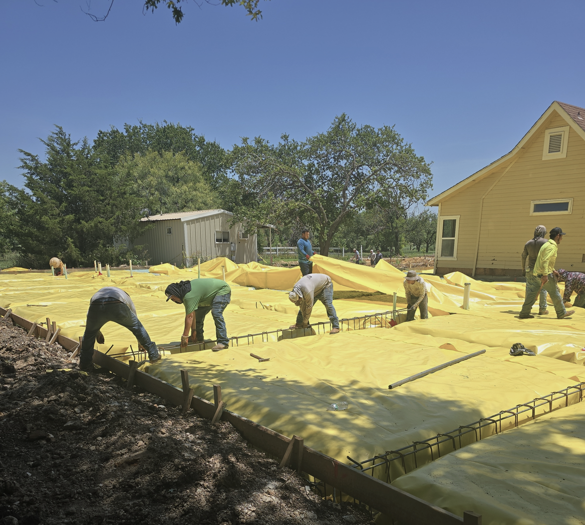 Preparing to pour the foundation at Serenity View in Fort Worth